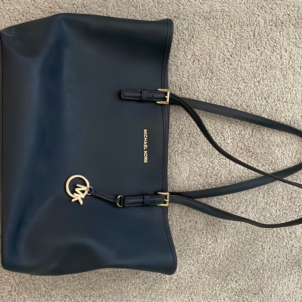 Michael Kors navy tote bag